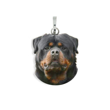 Medaglietta con cane rottweiler in argento 925